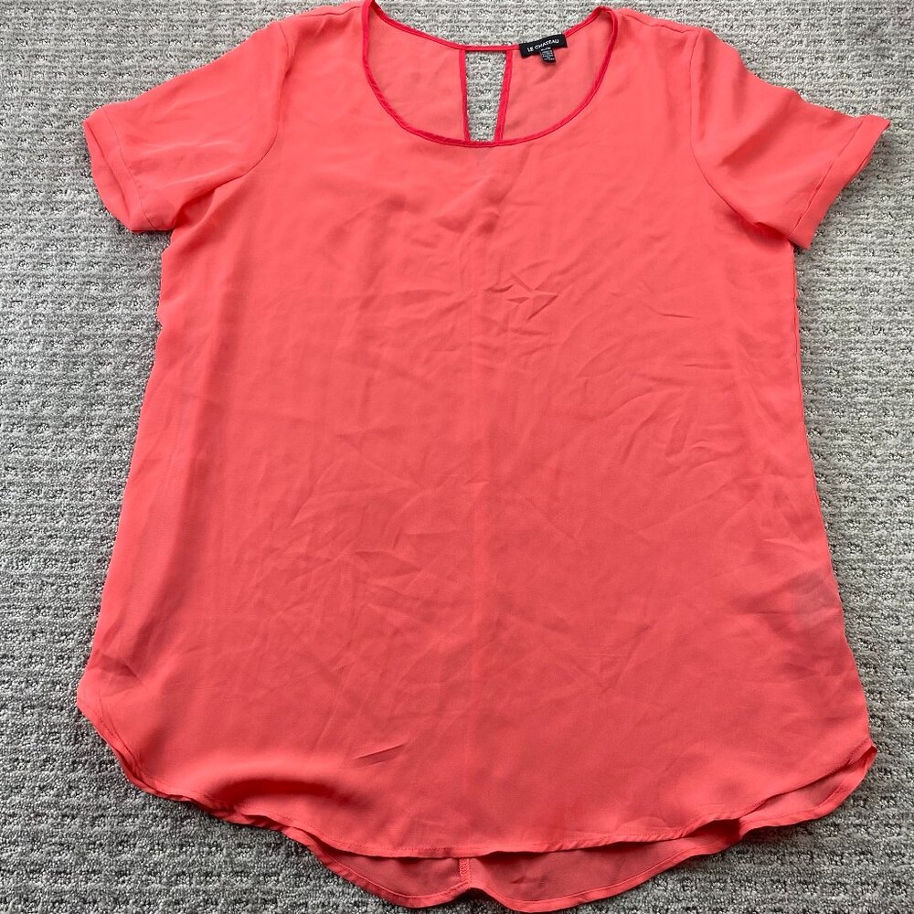 Le Chateau Women's Blouse Size Extra Large XL Orange Cocktail Party Business